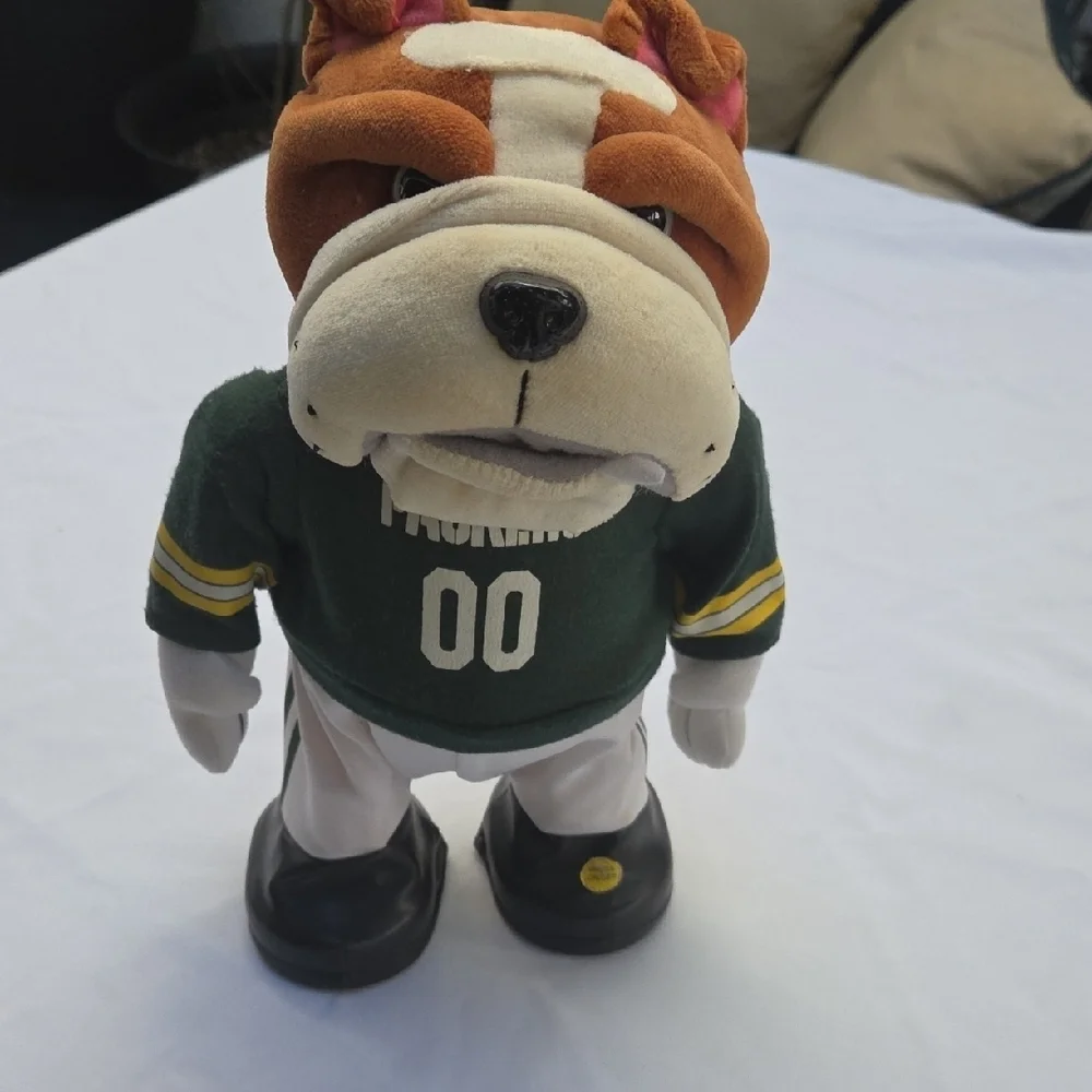 Green and Brown Dog Plush Toy
